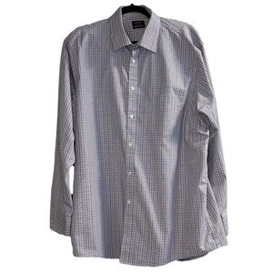 Arrow Dress Shirt - Size 24/35 17 1/2 XL - White Blue Red